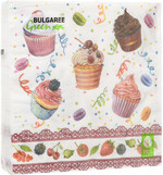 Салфетки бумажные Bulgaree Green Десерт трехслойные 33х33 см 20 шт