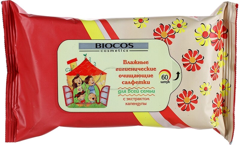 Влажные салфетки Biocos Для всей семьи 60 шт