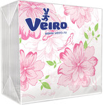 Салфетки бумажные  Linia Veiro Цветочки однослойные 50 шт 