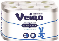 Туалетная бумага Veiro 2-слойная 12 рулонов