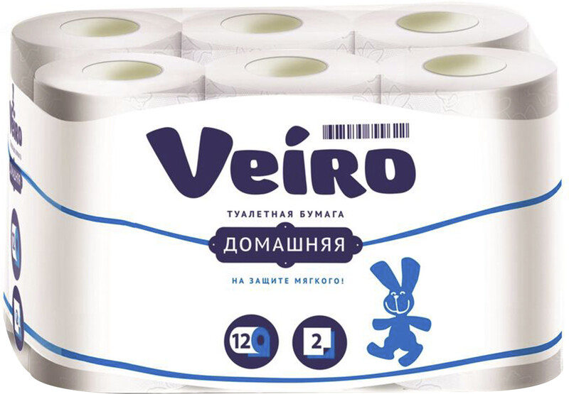 Туалетная бумага Veiro 2-слойная 12 рулонов