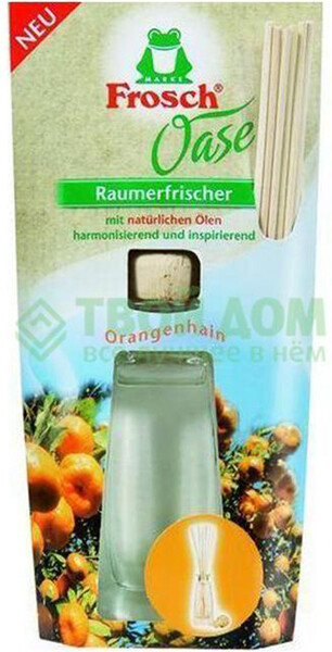 Блок для освежителя воздуха диффузора Frosch Orangenhain Апельсин на основе масел сменный 90 мл