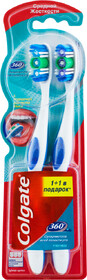 Зубная щетка COLGATE 360 Суперчистота 1+1 в подарок, средней жесткости, 2шт Китай 