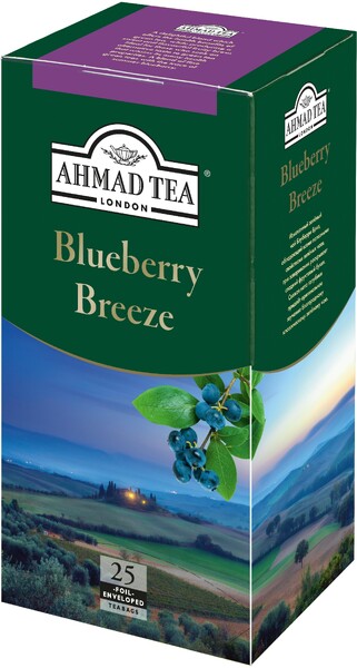 Чай Ahmad Tea Blueberry Breeze зеленый листовой 25 пакетиков по 1.8 г