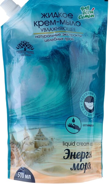 Жидкое крем-мыло «Для всей семьи» увлажняющее Энергия моря, 500 мл.