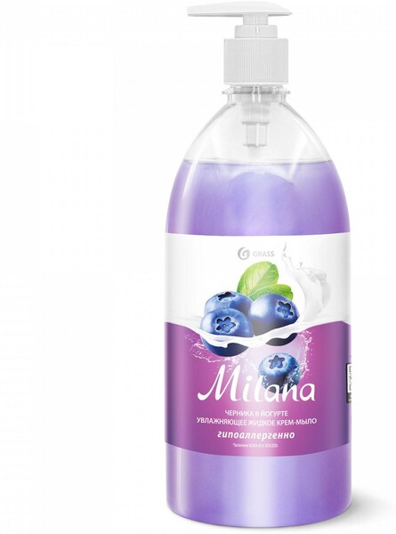 Grass Milana Крем-мыло жидкое Черника в йогурте