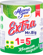 Бумажные полотенца Мягкий знак Mr Big Extra 5в1 2-слойные 1 рулон 200 шт