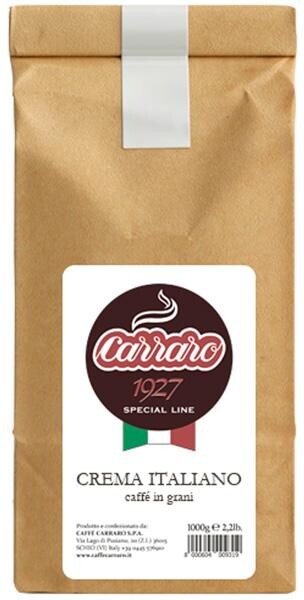 Кофе Carraro Crema Italiano в зернах 1 кг