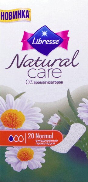 Прокладки Libresse Natural Care Normal ежедневные 20шт