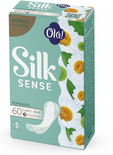 Прокладки еджедневные Ola!Silk Sense Light стринг-мультиформ ромашка 60шт