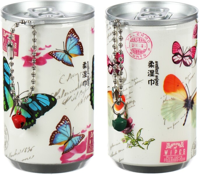 Влажные салфетки «Бабочки», в банке 29 шт.