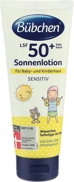 Молочко для чувствительной кожи детское Bubchen солнцезащитное ФЗ 50+ 100 мл