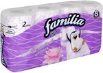 Туалетная бумага Familia Plus «Волшебный цветок», 2 слоя, 8 рулонов