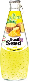 Нектар Aziano Ананаса с семенами базилика 30% (Pineapple Juice with Basil Seed Drink)