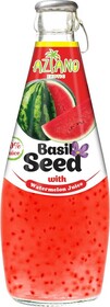 Нектар Aziano Watermelon Juice with Basil Seed Drink арбуз с семенами базилика 30%, 290 мл., стекло