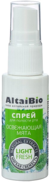 Спрей для полости рта AltaiBio освежающая мята, 30 мл