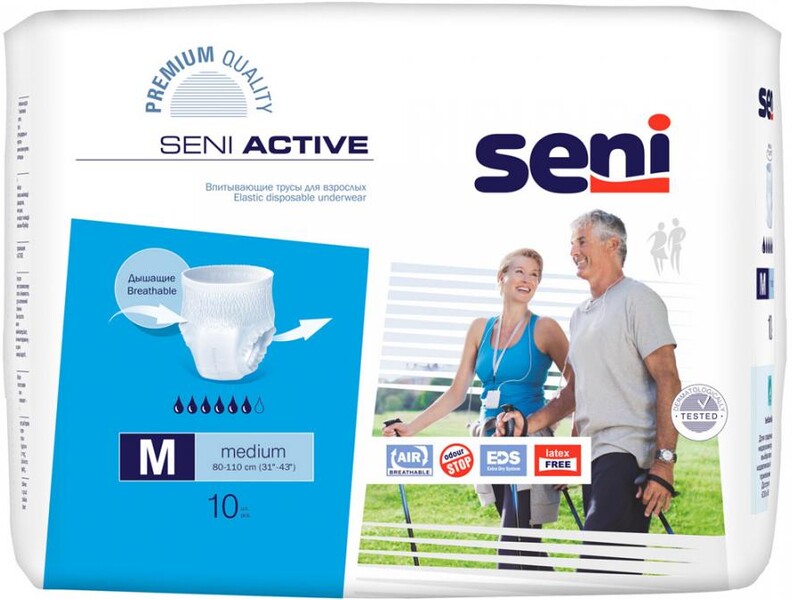 Подгузники-трусы для взрослых Seni Active Medium одноразовые М 10 штук