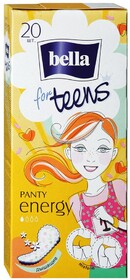 Прокладки ежедневные Bella for Teens Panty Energy Deo с цитрусовым ароматом 1 капля 20 штук