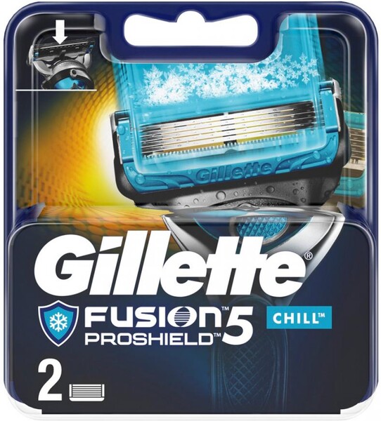 Кассеты сменные для бритья Gillette Fusion 5 Proshield Chill (2 штуки)