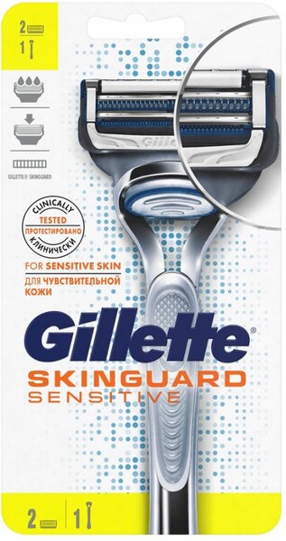 Бритва Gillette Skinguard Sensinive с 2 сменными кассетами