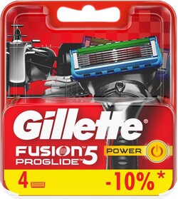 КАССЕТА ДЛЯ БРИТВЕННОГО СТАНКА GILLETTE FUSION PROGLIDE POWER, 4ШТ