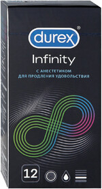 Презервативы Durex Infinity с анестетиком 12 штук