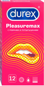Презервативы Durex Pleasuremax с ребрами и пупырышками 12 штук