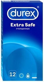 Презервативы Durex Extra Safe утолщенные с экстра гелем-смазкой 12 штук