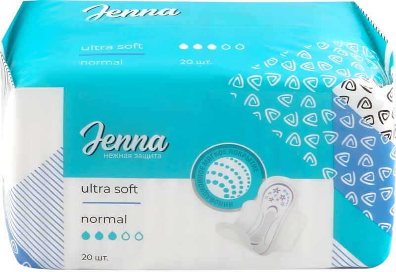 Прокладки гигиенические JENNA Ultra Soft Normal, 20шт Россия, 20 шт