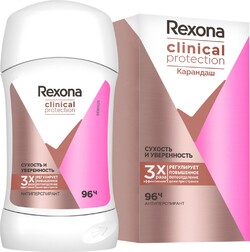 Антиперспирант-крем женский REXONA Clinical Protection Сухость и уверенность,Россия, 40 мл