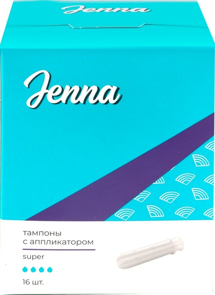 Тампоны JENNA Super с аппликатором, 16шт Россия, 16 шт