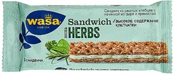 Сандвич из ржаных хлебцев с начинкой из сыра и пряностей, Wasa Sandwich cheese Herbs, 31 гр., флоу-пак