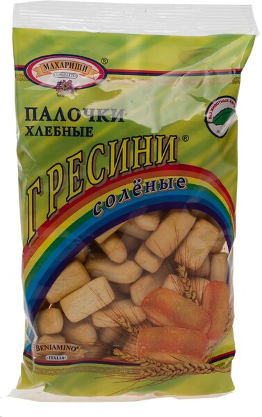 Палочки хлебные соленые Махариши Гресини, 200 гр., флоу-пак