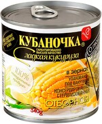 Кукуруза Кубаночка сладкая, 340 гр., ж/б