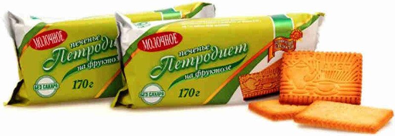 Печенье ПЕТРОДИЕТ молочное на фруктозе Россия, 170 г
