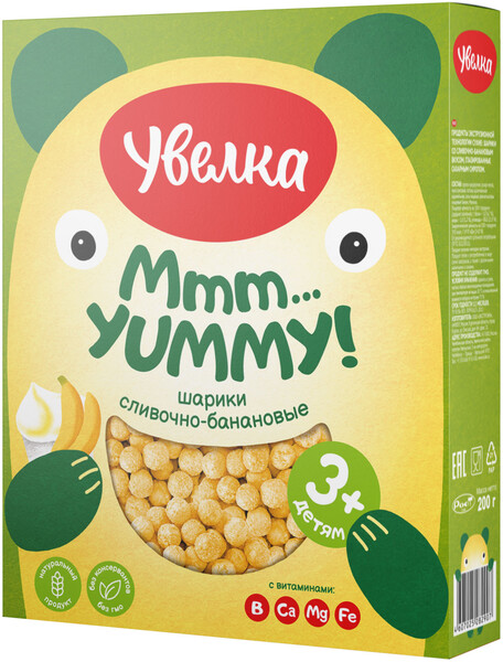 Шарики «Увелка» со сливочно-банановым вкусом, 200 г