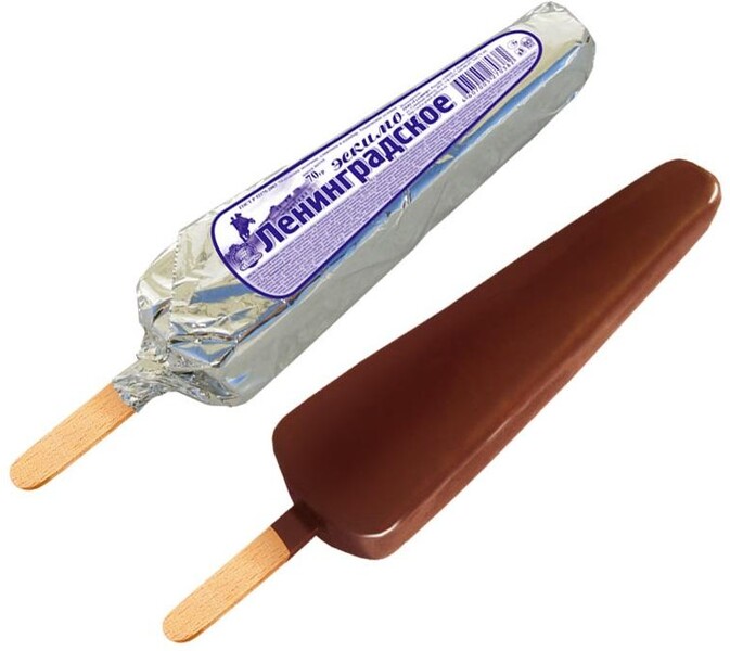 Мороженое Ленинградское эскимо пломбир, 70 гр., обертка фольга/бумага