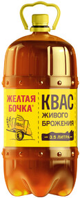 Квас Желтая бочка пастеризованный, 3,5 л