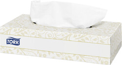 Салфетки для лица Tork Premium F1 бумажные ультрамягкие косметические 2-слойные белые 100 шт