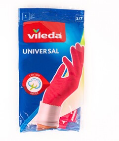 Перчатки Vileda розовые Универсал размер в ассортименте