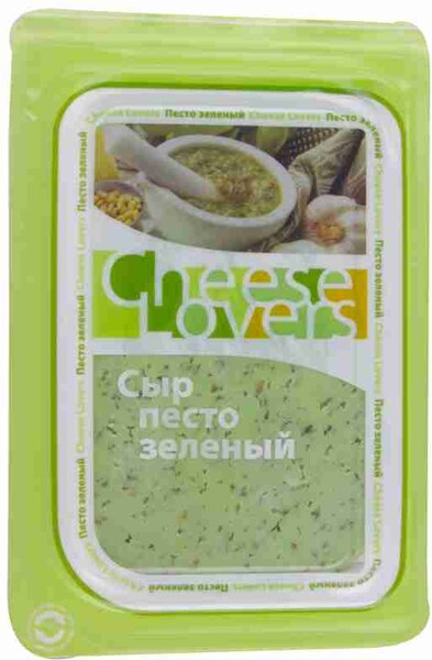БЗМЖ Сыр Cheese Lovers Песто зелен 50% 150г нарезка Россия