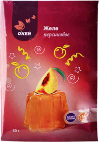 Желе ОКЕЙ витаминизированное с ароматом персика 50г