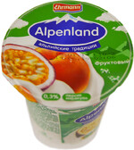 Продукт йогуртный Персик-Маракуйя 0,3 %, Alpenland, 320 гр, ПЭТ