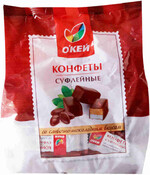 Конфеты ОКЕЙ суфлейные со сливочно-шоколадным вкусом 200г