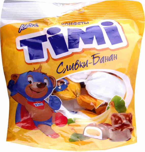 Конфеты Konti Timi суфлейные Сливки-Банан  155 г