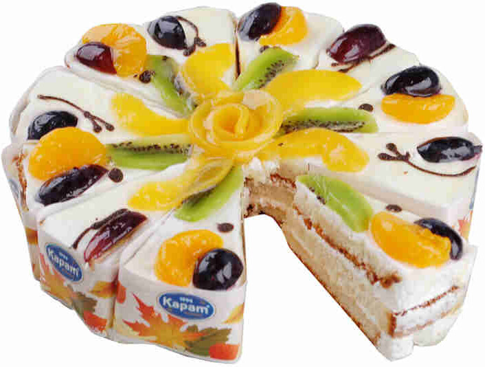 Торт Карат плюс Тутти-фрутти бисквитный 1000г