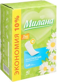 Прокладки ежедневные «Милана» Classic Deo Soft Травы, 40 шт/уп