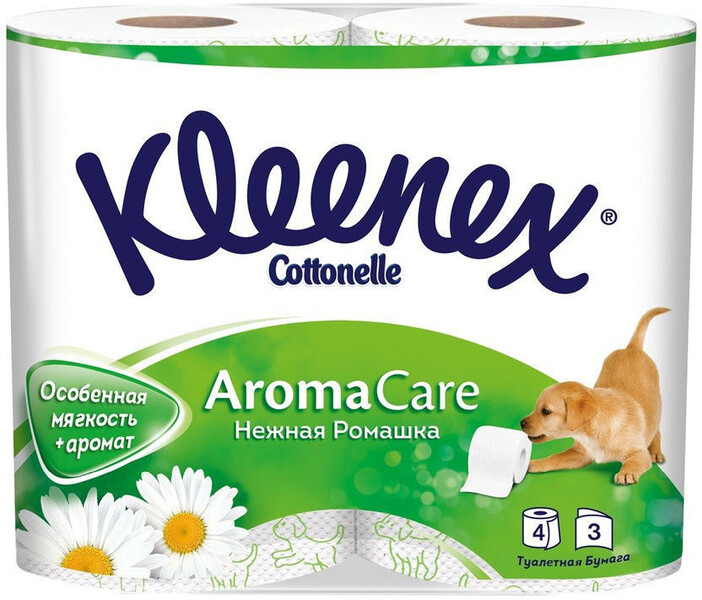 Бумага туалетная Kleenex с ароматом ромашки 3 сл 4 р Кимберли-кларк