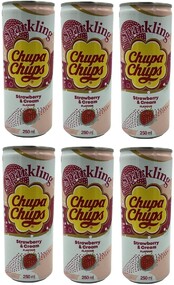 Напиток Chupa Chups безалкогольный сильногазированный Клубника со сливками 0.25 л