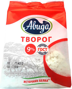 Творог 9% 300г стабило-бэг Авида